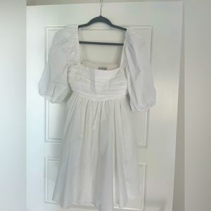 NwT NWB Emerson Poplin Puff Sleeve Dress in White